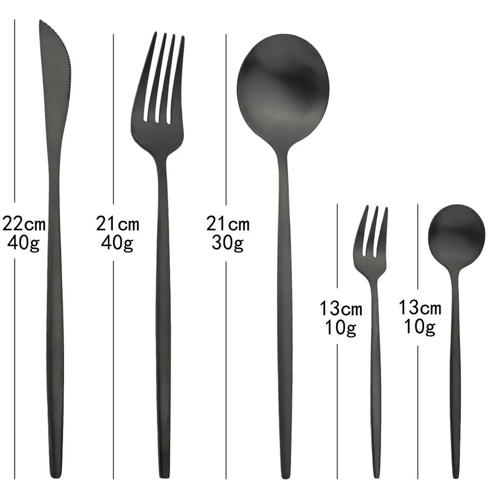 Kit de Talheres Elegantes em Aço Inoxidável - 30 Peças Exclusivas para Reuniões Familiares