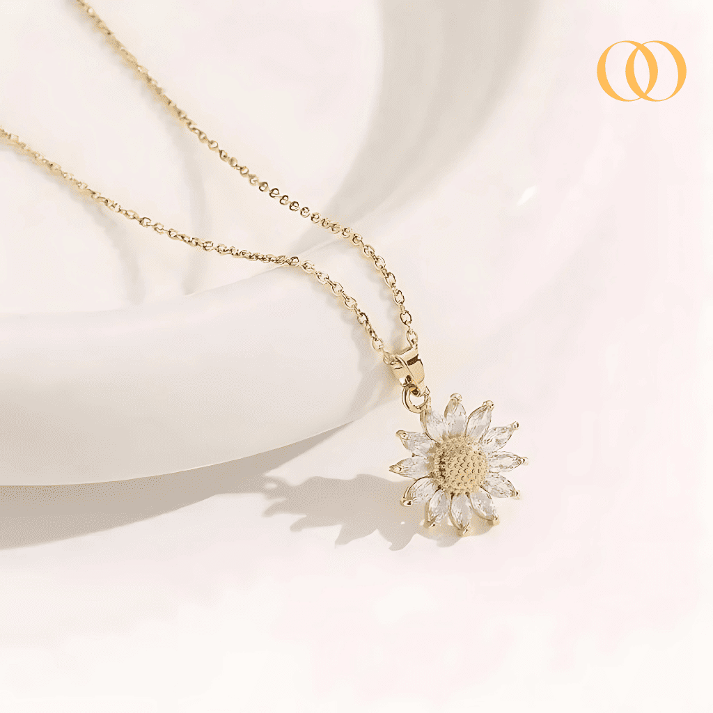 Girassol Real – Conjunto Banhado a Ouro 18k - Embalagem Exclusiva