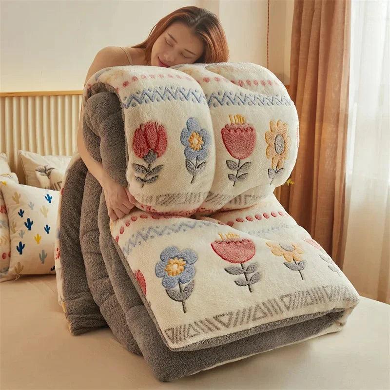 Edredom Premium Dupla Face - Lã de Cordeiro Luxuosa